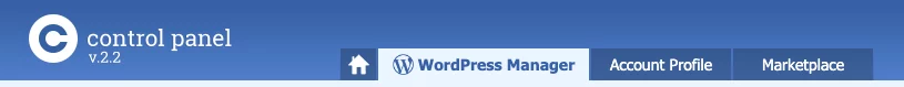 WordPress Manager in the Control Panel